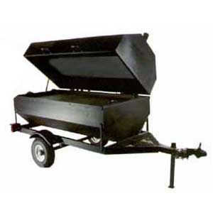 6 ft Single Door Charcoal Towable Grill