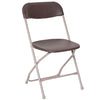 PRE Brown Plastic Folding Chair