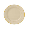 Progressive Pro. 6 Wide Rim, Ivory w/Gold Band Dinner Plate