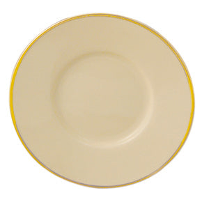 Progressive Pro.  Saucer, Ivory w/Gold Band