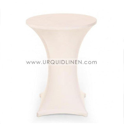 Urquid Linen Highboy Spandex Tablecloth- White