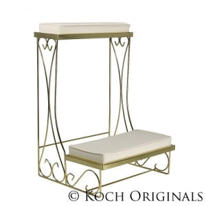 Kneeling Benches in white or nickel