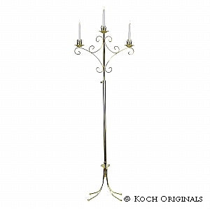 Trinity Candelabra in white, brass or nickel